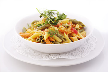 Image showing Colorful pasta