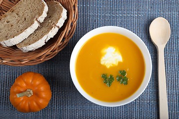 Image showing Pumpkin soup.