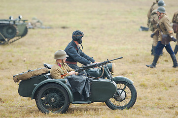 Image showing Armed motorbike