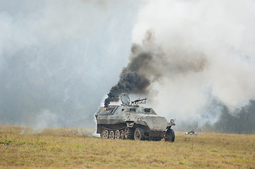 Image showing Tank in the fire