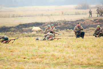 Image showing Hiking squad shooting