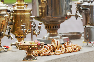 Image showing Few samovars