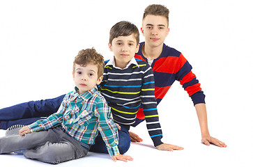 Image showing Shot studio with three brothers