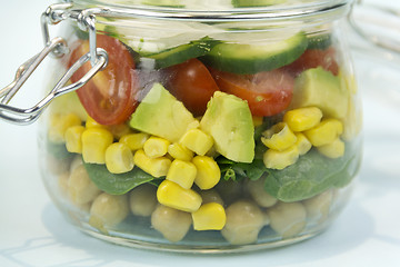 Image showing Jar Of Salad