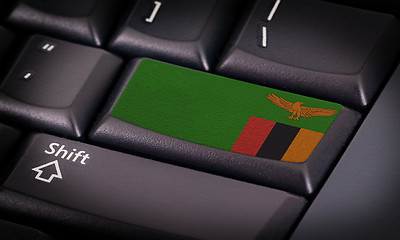 Image showing Flag on keyboard