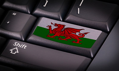 Image showing Flag on keyboard