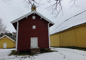 Image showing Old Norwegian wooden house