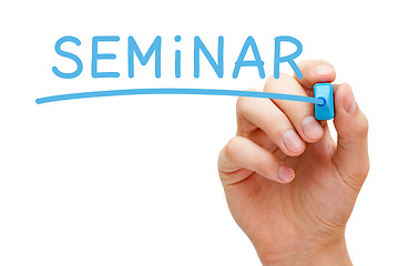 Image showing Seminar Blue Marker