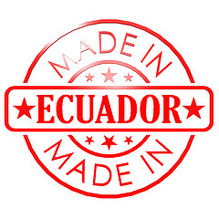 Image showing Made in Ecuador red seal