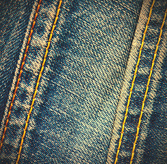 Image showing two stitches on jeans