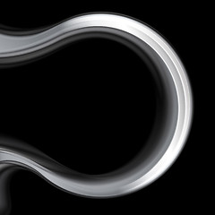 Image showing Dark abstract smooth futuristic wave