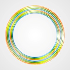 Image showing Bright circle logo background