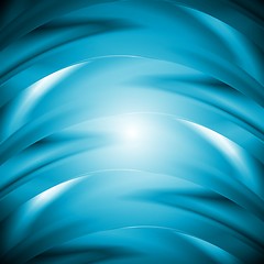 Image showing Abstract bright blue waves background