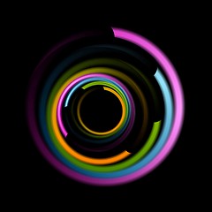 Image showing Abstract colorful swirl circle logo