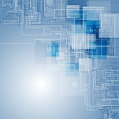 Image showing Abstract blue hi-tech vector background