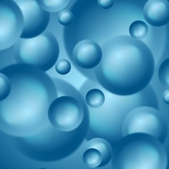 Image showing Bright blue circles background