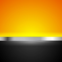 Image showing Abstract corporate bright background with metallic stripe