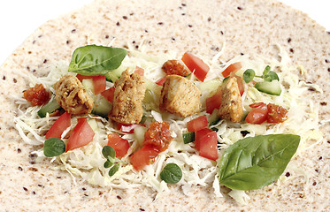 Image showing Savory chicken Fajita