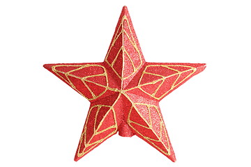 Image showing red christmas star