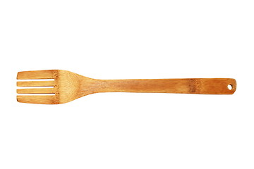 Image showing wood fork over white