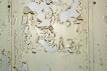 Image showing parched paint on old door