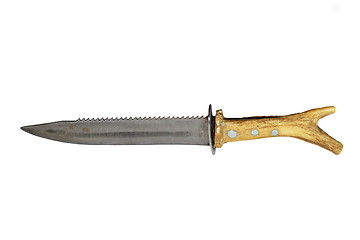 Image showing hunting knife on white