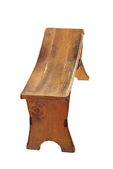 Image showing isolated wooden traditional small seat