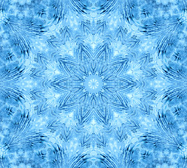 Image showing Blue abstract concentric pattern