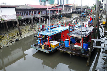 Image showing Colorful chinese fishing boat