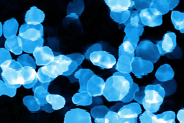 Image showing Abstract blue lights liquid background