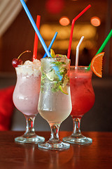 Image showing three healthy nonalcoholic cocktails