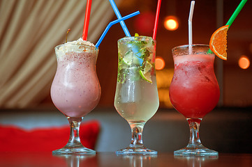 Image showing three healthy nonalcoholic cocktails