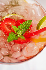 Image showing Strawberry mohito cocktail