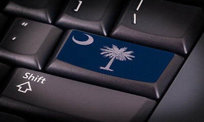 Image showing Flag on keyboard