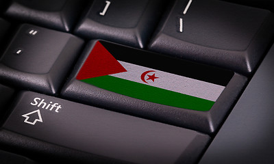 Image showing Flag on keyboard