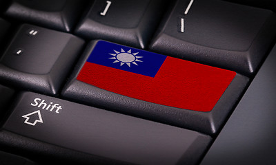 Image showing Flag on keyboard