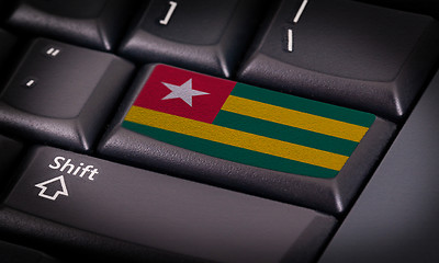 Image showing Flag on keyboard