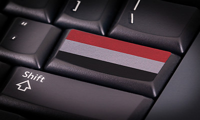 Image showing Flag on keyboard