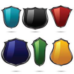 Image showing set of shields