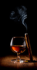 Image showing Scotch and cigar