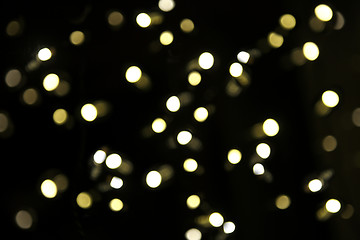 Image showing Colorful blurry bokeh on a black background 