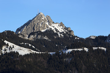 Image showing Bavarian mountain Wendelstein in winter