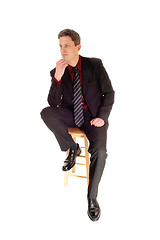 Image showing Thinking businessman.