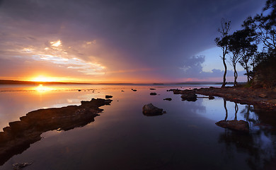 Image showing Serenity Sunset St Georges Basin Sanctuary Point