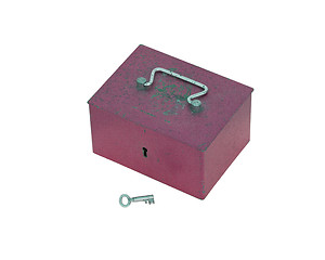 Image showing Red moneybox isolated