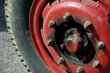 Image showing Old Truck Wheel