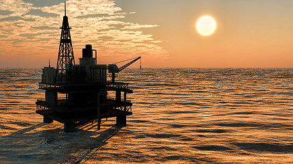 Image showing Oil rig  platform