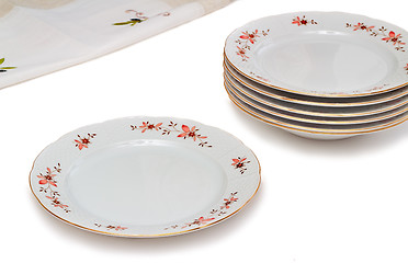 Image showing Tableware, plates on a white background.