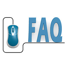 Image showing FAQ word with computer mouse