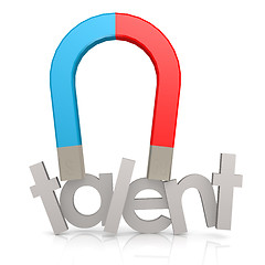 Image showing Magnet and talent word